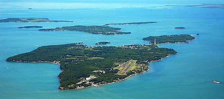Aerial view of South Bass island Put in Bay